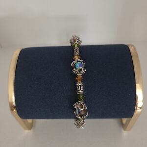 Elegant Multicolor Swarovdki Crystals Bracelet